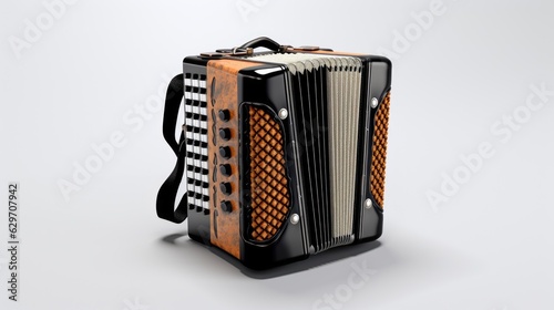 concertina accordion isolated on white background