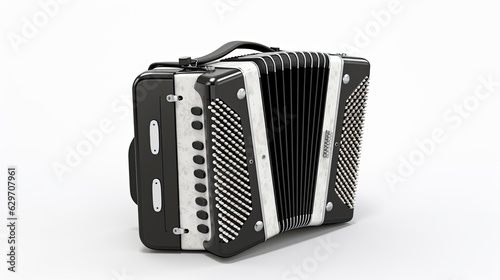 concertina accordion isolated on white background