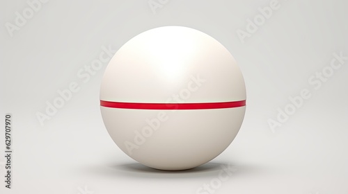 red volleyball ball isolated