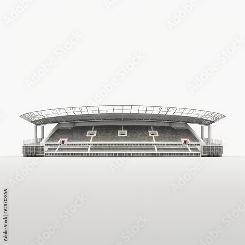 football stadium realistic 4k white background