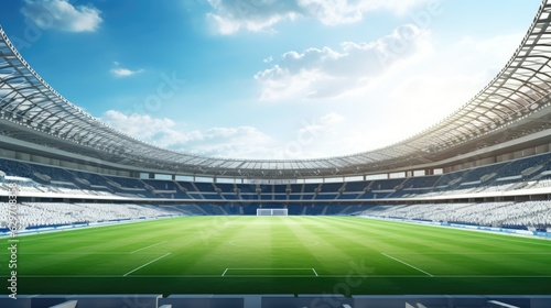 stadium with blue sky