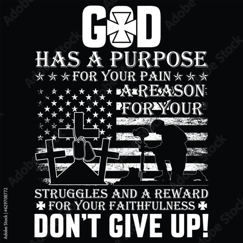 GOD HAS A PURPOS gift jesus t-shirt design,god design