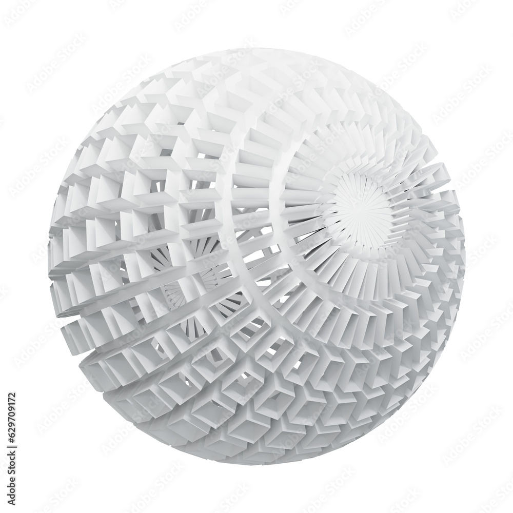 3D White Ball. Abstract Modern Shape. Cut Out. 3D White Ball. Abstract Modern Shape. Cut Out.
