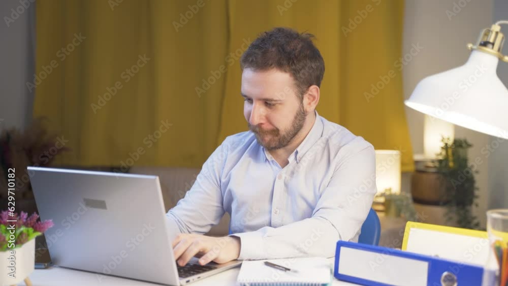 Home office worker man embarking on entrepreneurship. Home office worker man embarking on entrepreneurship.