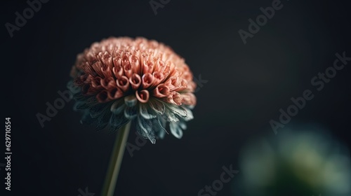 Stunning macro flower. Dahlia. Enchanted flower close-up. Generative AI