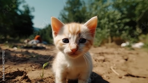 Adorable cute little kitten. Little cat. Generative AI © Soulmate