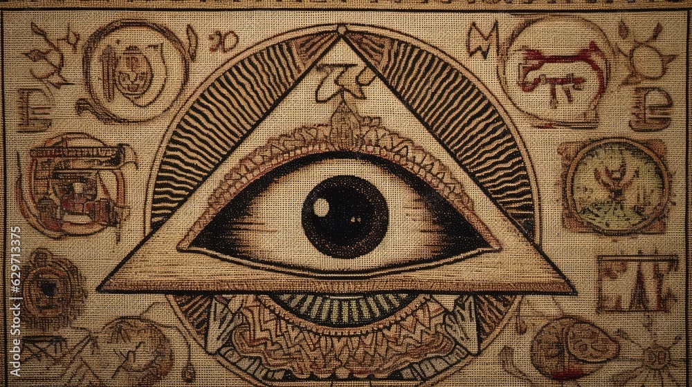 Illuminati eye. Generative AI