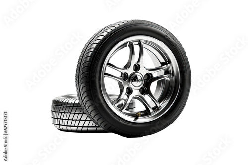 car wheel isolated on transparent background