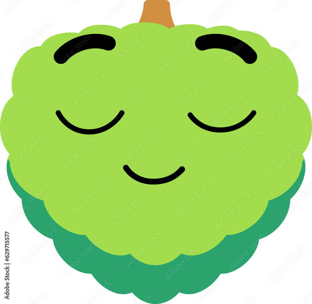 Custard Apple Face Basic Close Eye Custard Apple Face Basic Close Eye