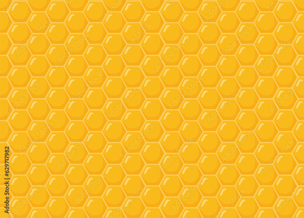 Honeycomb seamless pattern vector