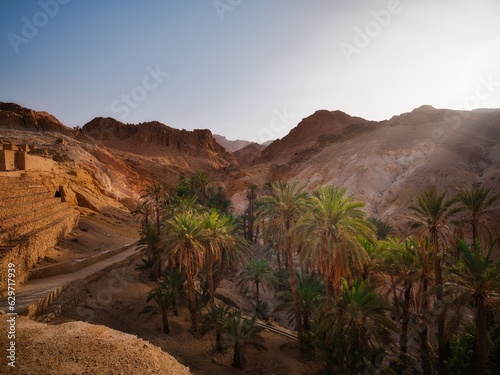 Mountains of Chebika Oasis in Tunisia, Africa