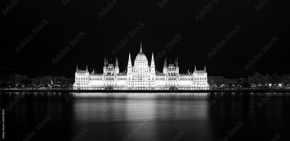 Hungarian house of parliament, beautiful architecture of Budapest