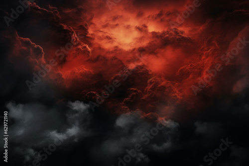 red and dark red clouds, creating a fantasy and deep space digital art background. shades create a sense of depth and captivate the eye