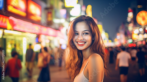 adult woman with a summer t...