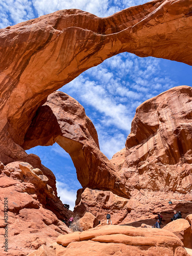 Moab, Utah, looking at the amazing rock formations created due to erosion from wind and water on the sandstone with Arches © Gary Peplow