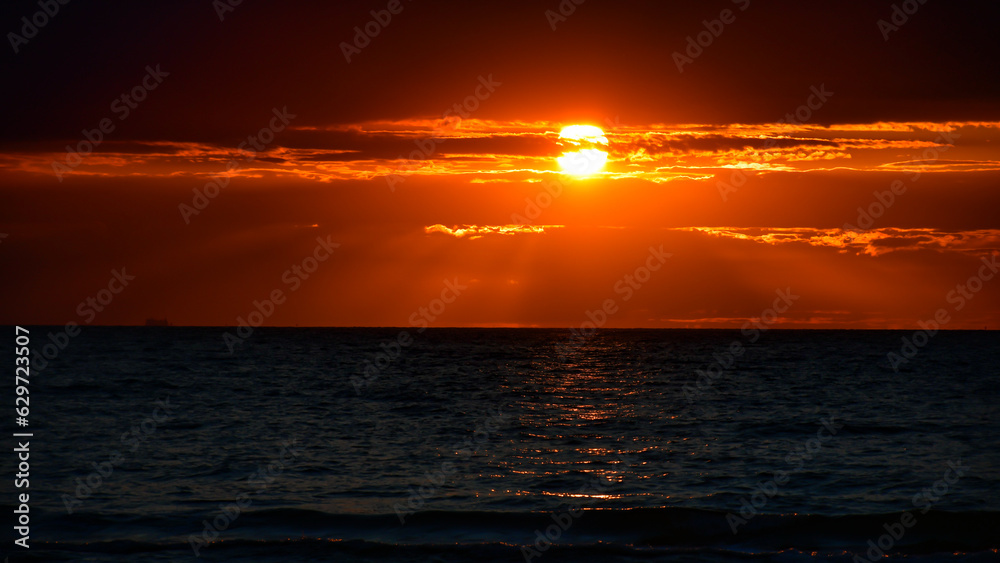 Zachód słońca Morze Bałtyckie Miedzyzdroje