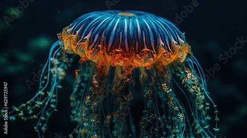 Fractal jellyfish. Generative AI