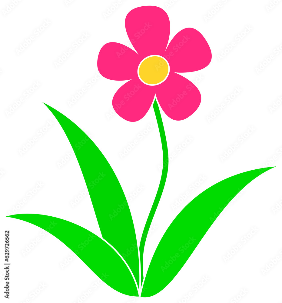 Naklejka premium Flower flat icon.