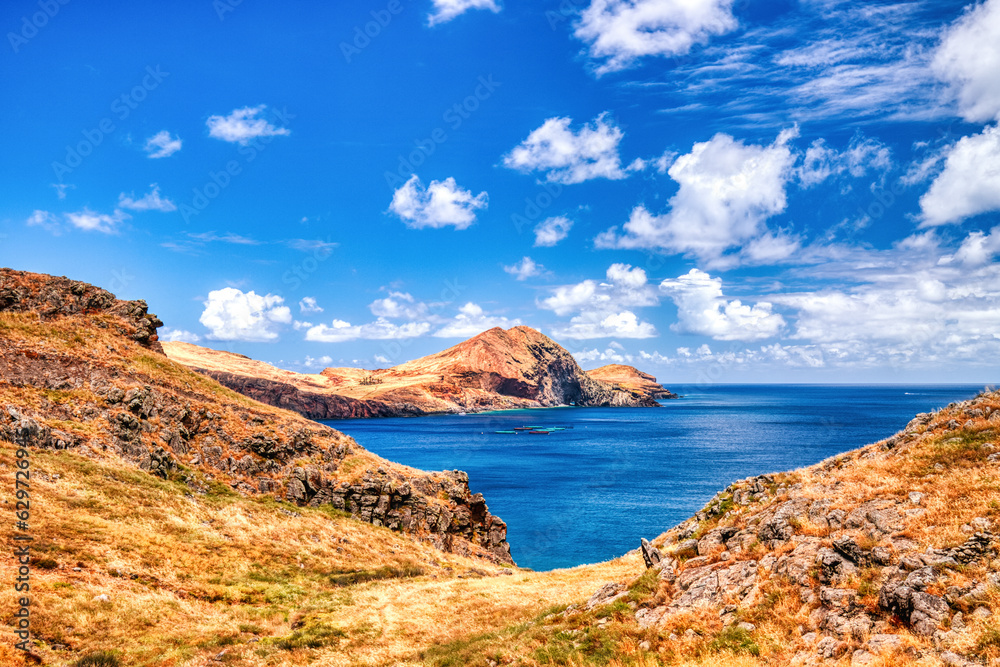 Madeira Island Landscape, View of Ponta de Sao Lourenco during a Sunny Day