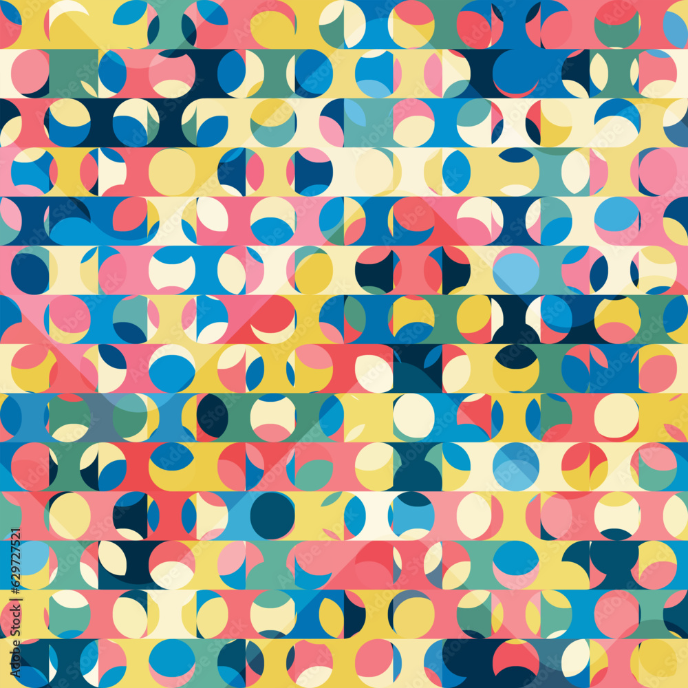 Abstract circles seamless pattern