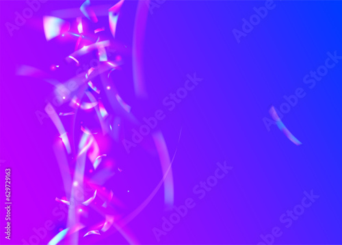 Bokeh Glare. Festive Foil. Metal Carnaval Decoration. Webpunk Art. Carnival Tinsel. Blur Element. Pink Disco Confetti. Hologram Sparkles. Blue Bokeh Glare