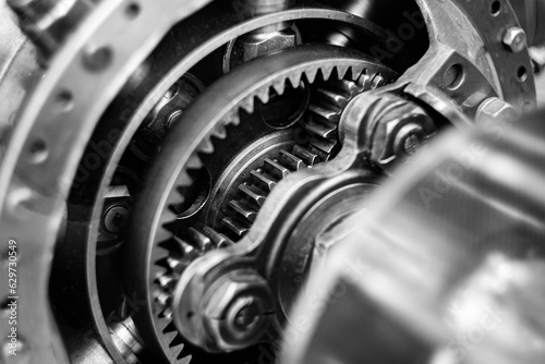 Принти на полотні Epicyclic gear train or planetary gearset with cogwheels for torque transfer