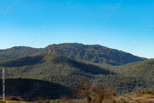 Mountain landscape photography in Lavras Novas, Ouro Preto district, Minas Gerais, Brazil.