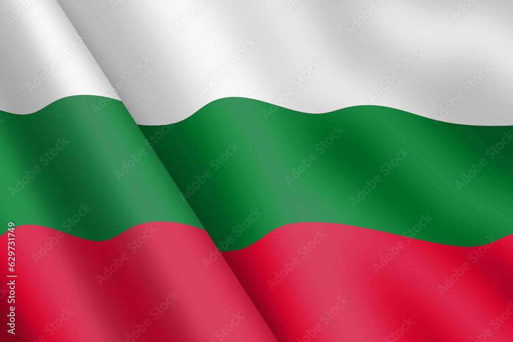 Bulgaria waving flag 3d illustration wind ripple Bulgaria waving flag 3d illustration wind ripple