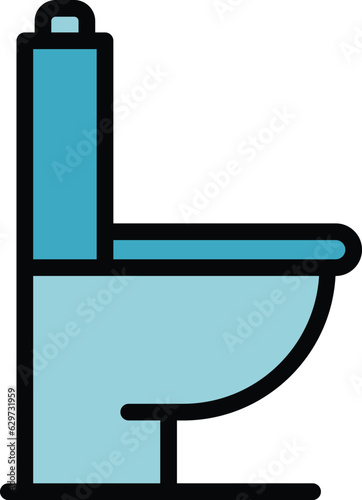 Clinic toilet icon outline vector. Hospital urinary. Medical vomit color flat