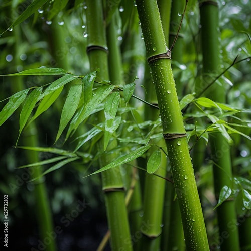 green bamboo tree