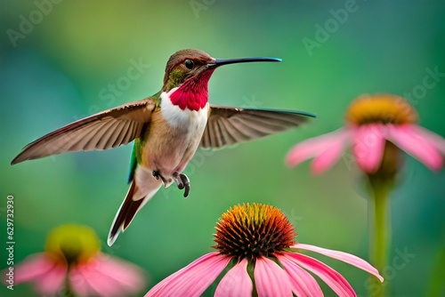 hummingbird in flightgenerated by AI technology  © zaroosh