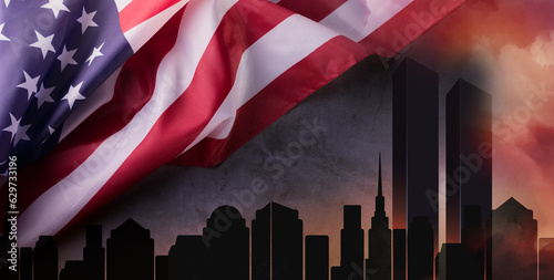 Print op canvas Patriot Day banner template