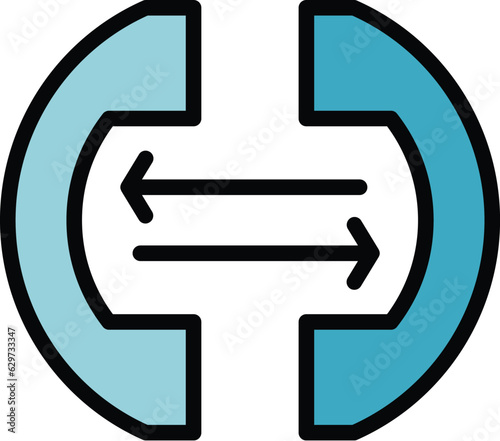 Online call support icon outline vector. Chat service. Contact answer color flat