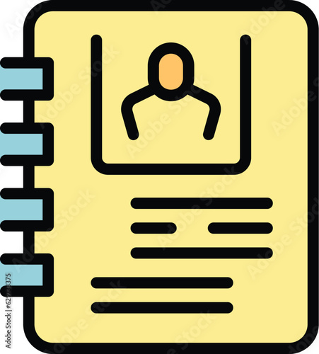 Call support book icon outline vector. Chat customer. Tech center color flat