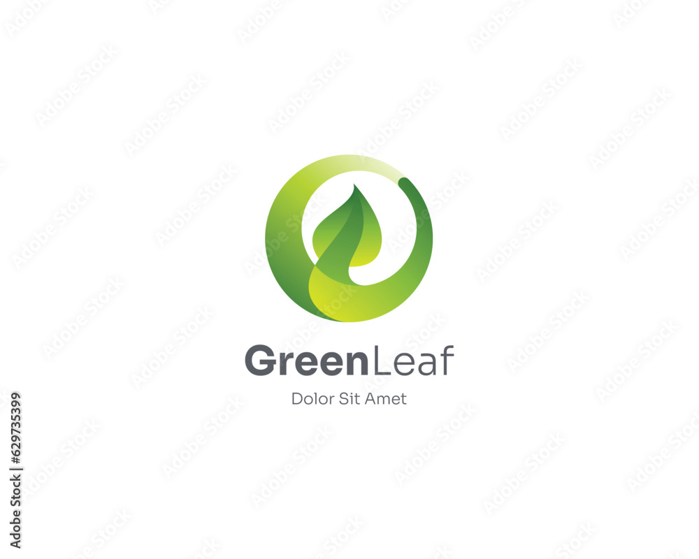 Green leaf global logo gradient Green leaf global logo gradient