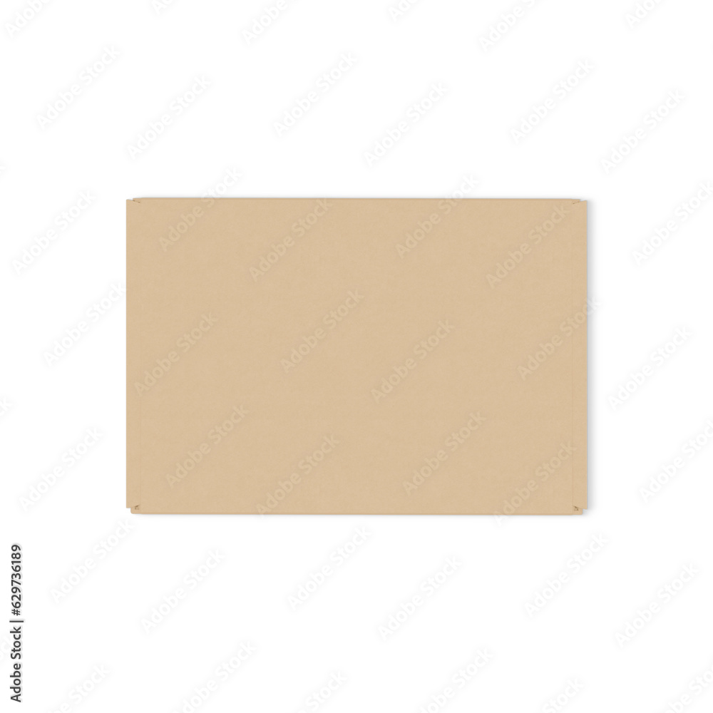 Kraft box template isolated on a white background Kraft box template isolated on a white background