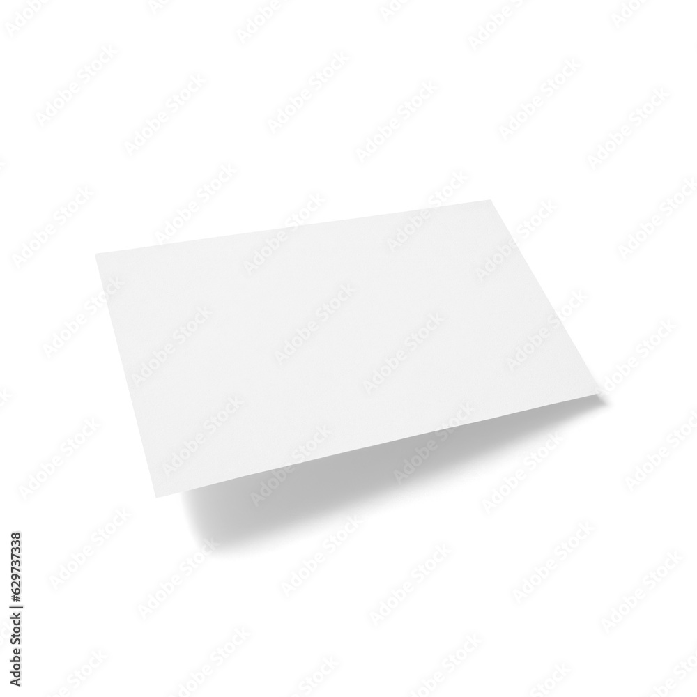Blank business card mockup isolated on a white background Blank business card mockup isolated on a white background