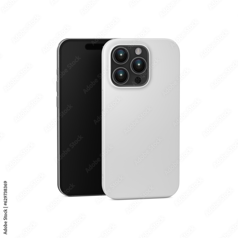 Blank iphone case white for phone, isolated on a white background Blank iphone case white for phone, isolated on a white background
