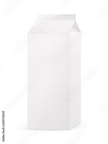 Blank Milk Cartoon Pack Mockup Isolated on a White Background