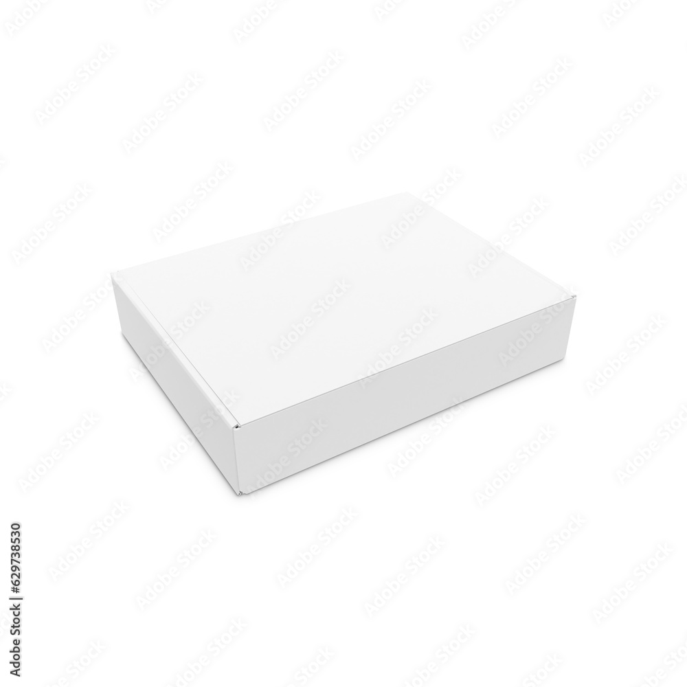 White box mockup blank packaging boxes, product package isolated in a white background White box mockup blank packaging boxes, product package isolated in a white background