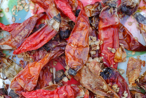 Chillies are dried for planting