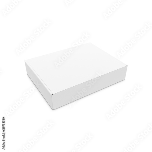 White box mockup blank packaging boxes, product package isolated in a white background