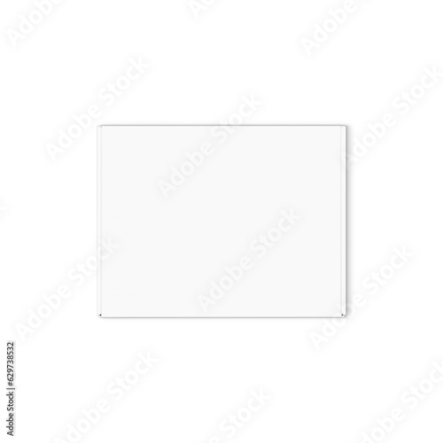White box mockup blank packaging boxes, product package isolated in a white background