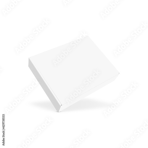 White box mockup blank packaging boxes, product package isolated in a white background