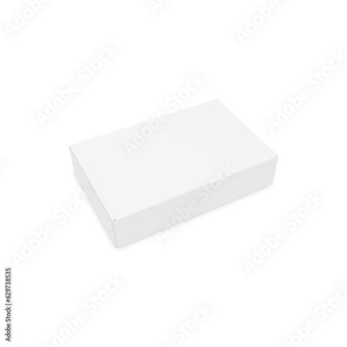 White box mockup blank packaging boxes, product package isolated in a white background