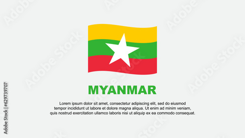 Free Download Myanmar Flag Abstract Background Design Template. Myanmar Independence Day Banner Social Media Vector Illustration. Myanmar Background - GFXLoad