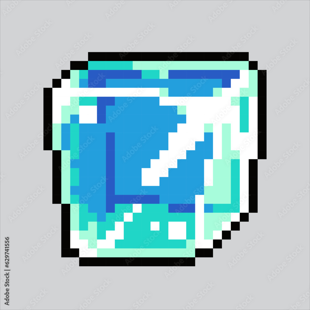 Obraz premium Pixel art illustration Ice Cube. Pixelated Ice Cube. Ice Cube icon pixelated for the pixel art game and icon for website and video game. old school retro.
