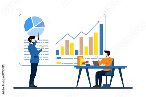 Internal and vocational education, educational tourism concept with little people. Business coach, student group, professional education abroad study abstract vector illustration.