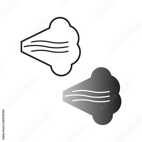 Air spray cloud icon. Aerosol, deodorant icon. Aerography fog icon. Car smoke icon. Vector illustration. Eps 10.