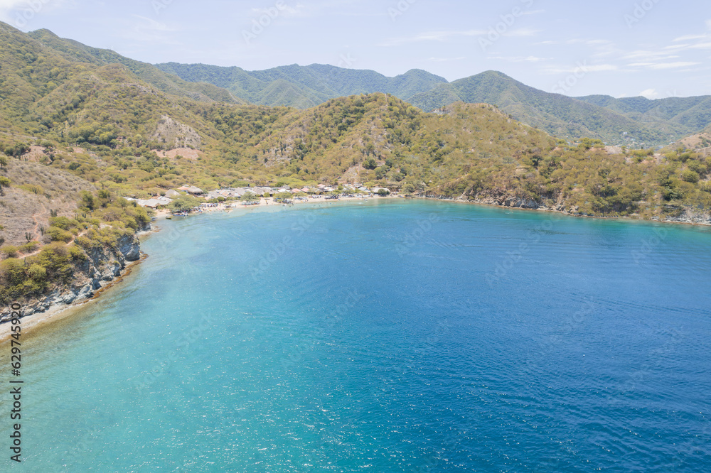 Aerial View of Taganga Bay, Colombia
